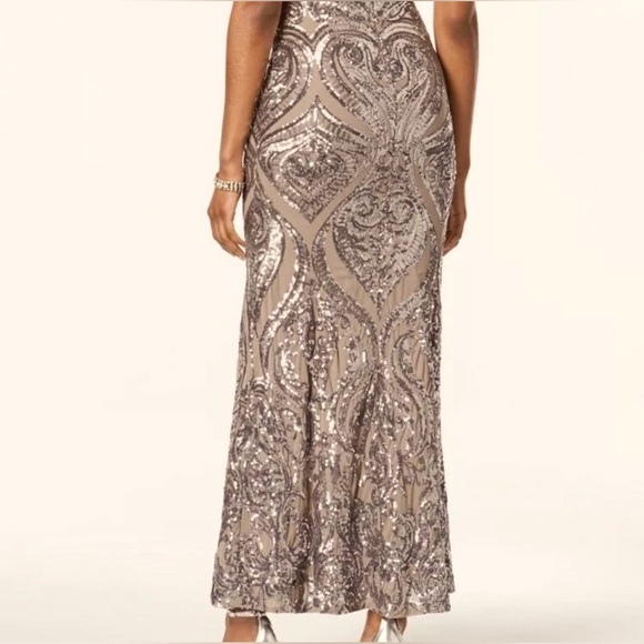 Betsy & Adam floor length fitted sequin formal dress size 2 Holiday Dress - Picture 3 of 9